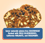 Maine Crisp Wild Blueberry Crisps - Gluten-Free Crackers With Blueberries, California Walnuts & Rosemary - Delicious Snack Crackers for Cheese Board