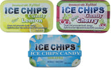 ICE CHIPS Xylitol Candy 3 Pack Assortment (Sour Apple, Sour Cherry, Lemon) 5.28 OZ