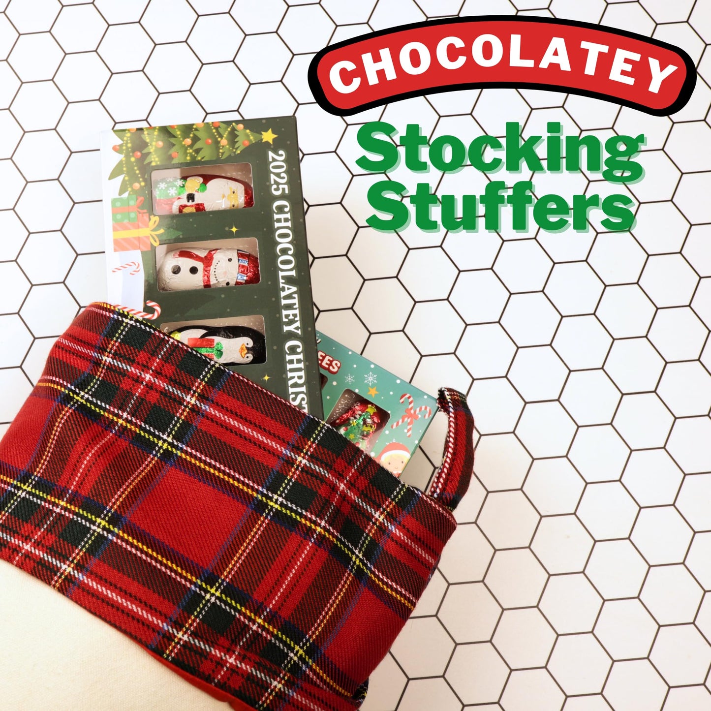 Mini Chocolatey 2025 Christmas Characters, Individually Foil Wrapped Pieces, Stocking Stuffer Candy, 1.38 Ounces (Pack of 3)