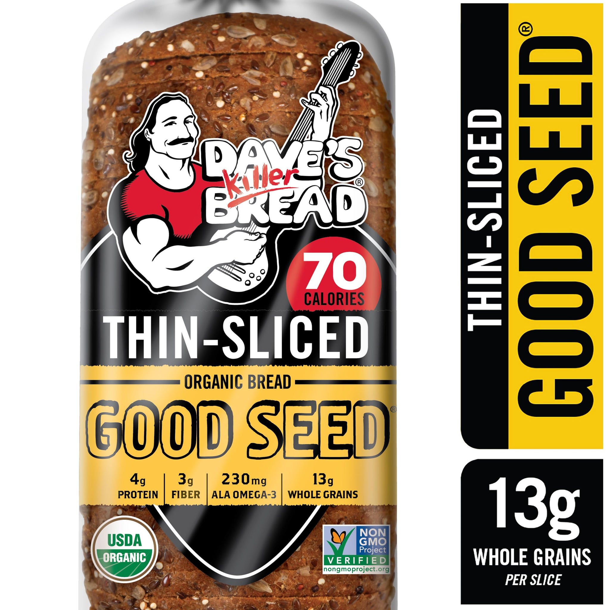 Dave's Killer Bread Good Seed Thin-Sliced, Organic Bread, 13g Whole Grains per Slice, 20.5 oz Loaf