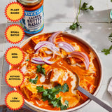 Brooklyn Delhi Cashew Butter Masala - Indian Simmer Sauce with Cashew Cream Tomatoes, Sweet Paprika - 12 Ounces - Mild Enough for a kid, Flavorful