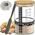 BRIRILINE Pro Sourdough Bread Starter Kit - 34 oz sourdough jar with 5 unique features for the perfect sour dough bread & sourdough starter kit
