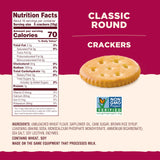 Back to Nature Classic Round Crackers - Dairy Free, Non-GMO, Made with Wheat Flour & Sea Salt, Delicious & Quality Snacks, 8.5 Ounce (Pack of 6)