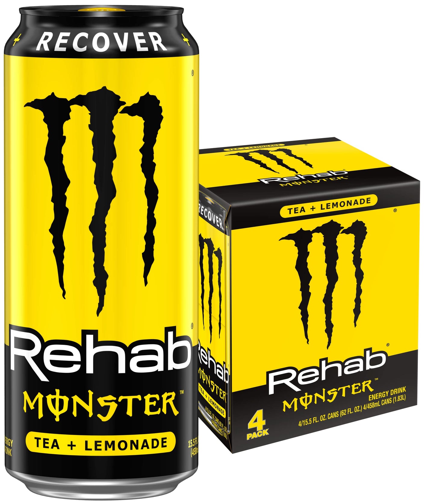 Monster Rehab, Tea + Lemonade, 15.5 fl oz, 4 Pack