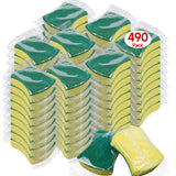 (490 Pack) Kheoxusa Individually Wrapped Sponges,Sponge Individually Wrapped,Individually Wrapped Sponges Bulk Packed for Cleaning Dishes Kitchen