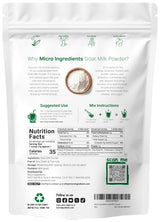 Micro Ingredients Goat Milk Powder, 1 Lb | Grass-Fed Australian Source | Pure, Easily Digested Formula | High in Protein, Calcium & Probiotics | Non-GMO, Gluten-Free, Pet Friendly