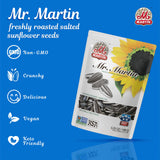 MR. MARTIN Freshly Roasted Unsalted Sunflower Seeds To Eat - Non-GMO, Kosher, Crunchy, Delicious, Vegan, Keto Friendly, Low Sodium Snack - 5.25 Oz, 12