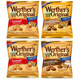 Werthers Original Sugar Free Hard Candy Assortment - Caramel, Chocolate & Coffee Flavors - Pack of 4 (1.46 oz) - Individually Wrapped Zero Sugar