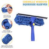 Kleen Handler Chenille Professional Window Cleaning Squeegee Sleeves (5 Pack) | Reusable & Washable Glass Cleaning Replacement Scrubber Refill Sleeves