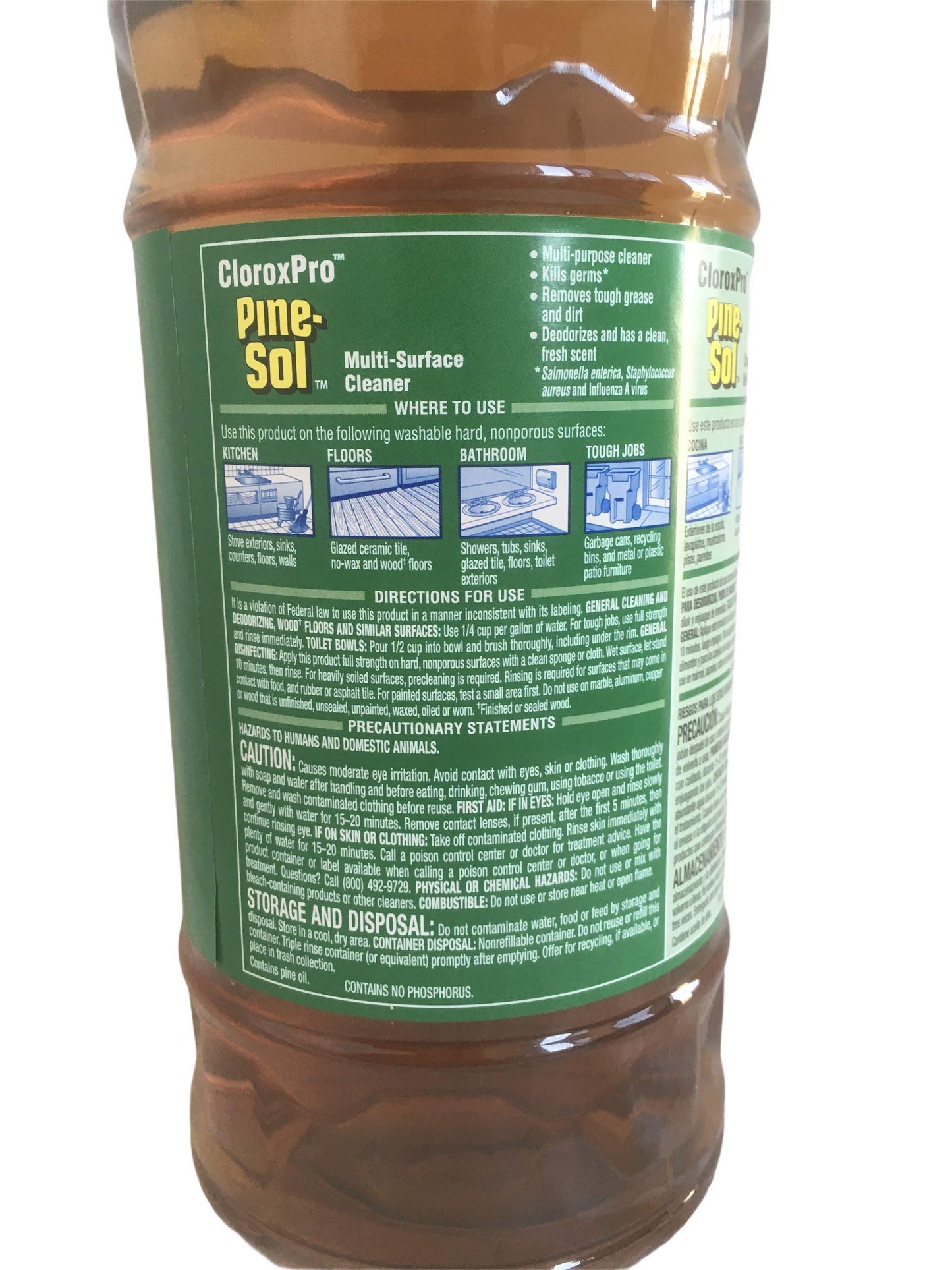 Pine-Sol 41773CT Multi-Surface Cleaner Pine 60oz Bottles 6 Bottles/Carton