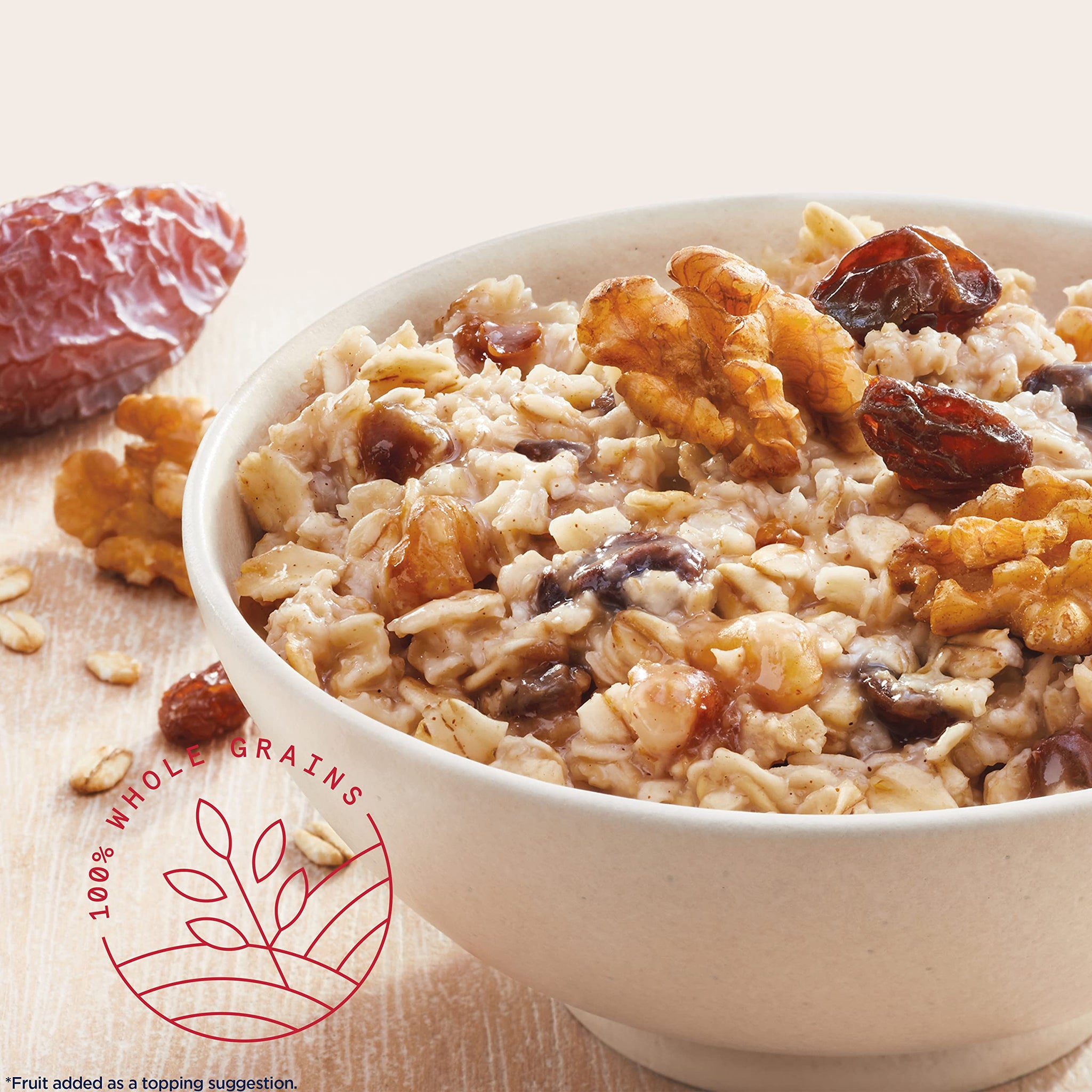 Quaker Instant Oatmeal, Raisin, Date and Walnut, Individual Packets, 1.30 Ounce (Pack of 48)