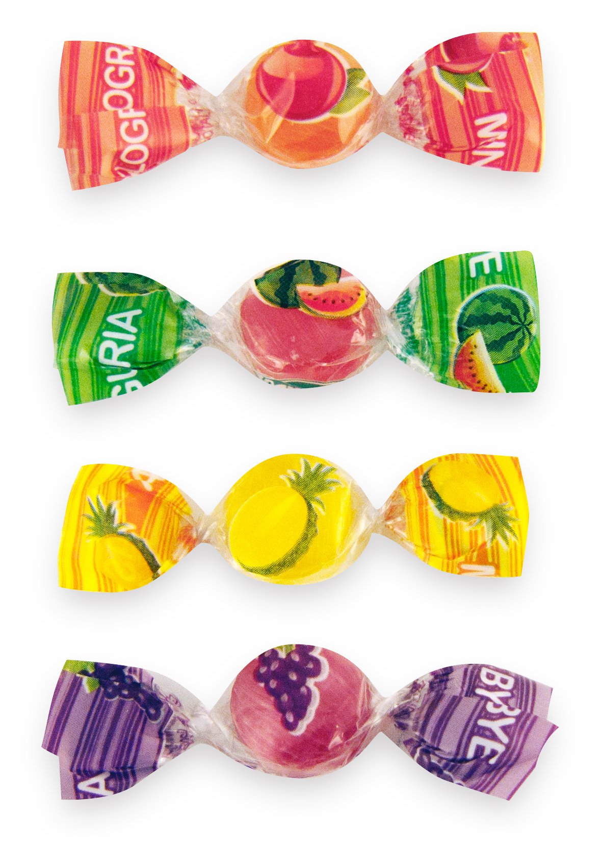Mangini, Italian Fruit Mix Mini Hard Candy Bonbons (Bye Mini) (3 Lbs)
