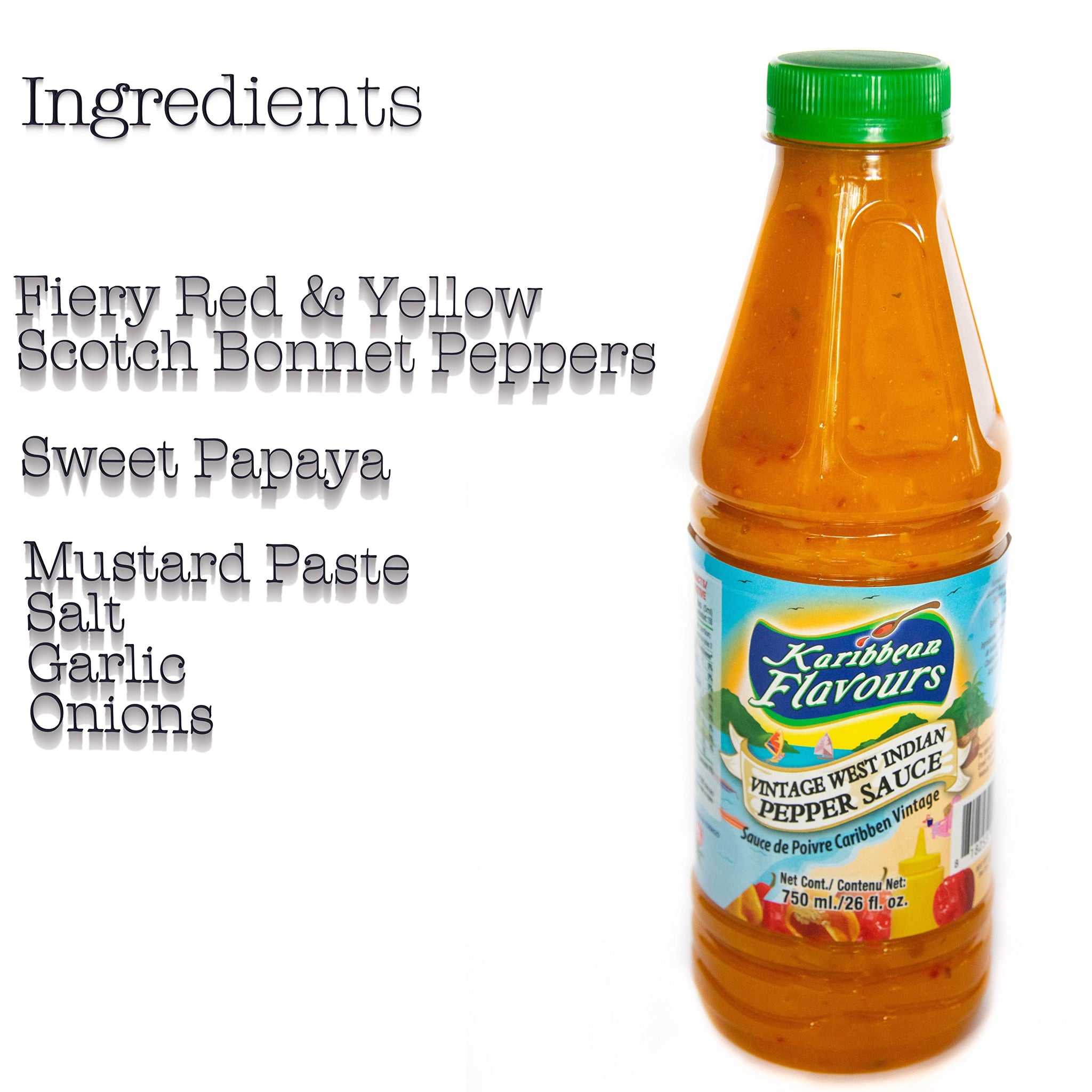 Vintage West Indian Pepper Sauce 26 Fl. Oz/750ml