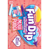 Lik-M-Aid Fun Dip Valentines Day Candy Friendship Exchange Maui Punch, 10.32 oz, 24 Pouches