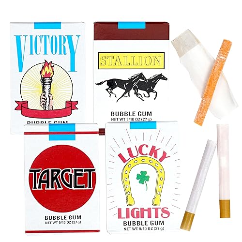 Bubble Gum Cigarettes (4 Pack), Gum Cigarettes, Candy Cigarettes, The Hampton Popcorn & Candy Company