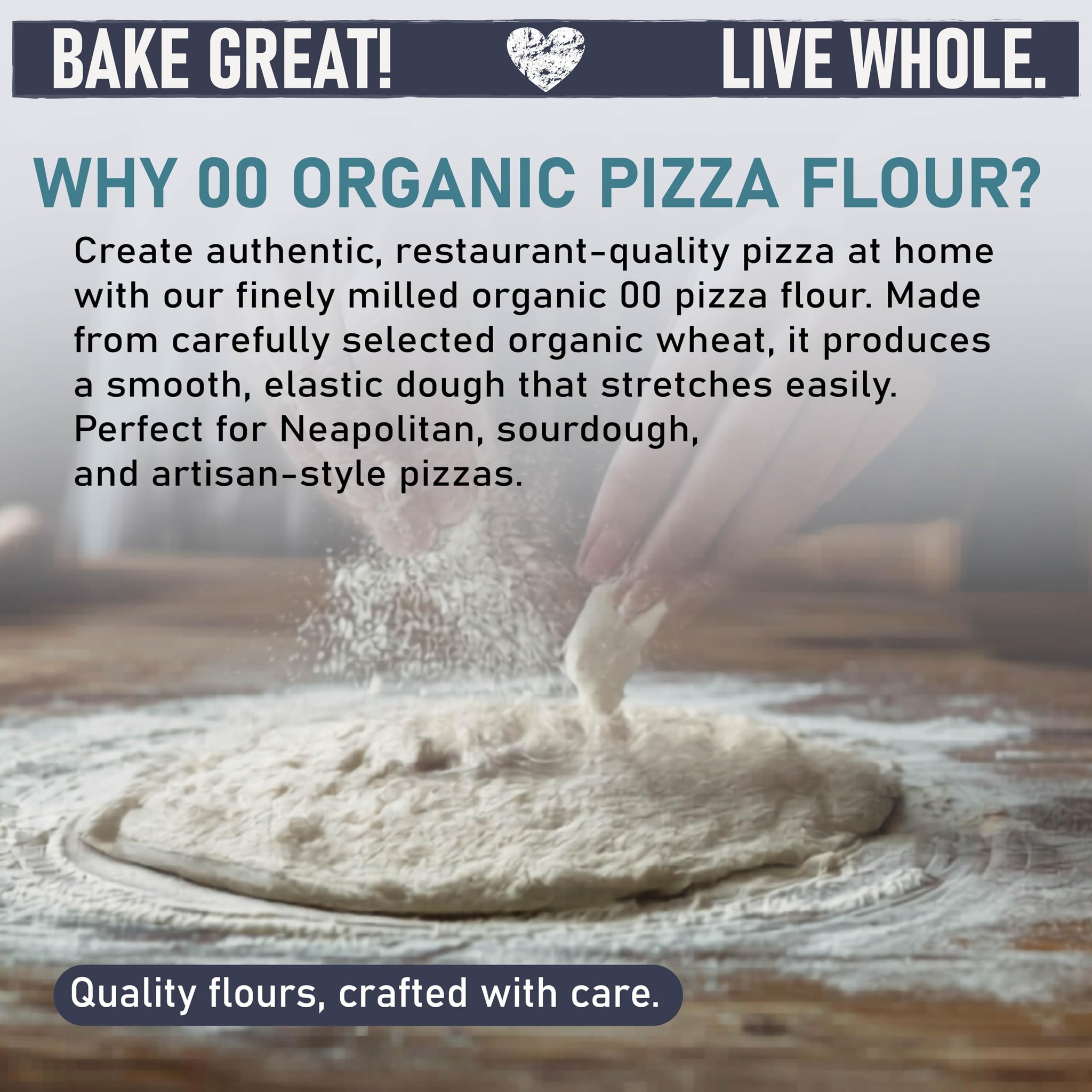 Great River Milling 00 Organic Pizza Flour | Ultra-Fine Neapolitan Style Flour for Pizza Dough, Bread & Pasta | USDA Organic, Non-GMO, Kosher