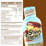 5-hour ENERGY BOSTON CREAM DONUT Flavor, 6 Count, 1.93 Fl Oz Energy Shot, Extra Strength, Amino Acids, B Vitamins, Sugar Free and Zero Calories