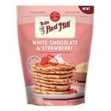 Bob’s Red Mill White Chocolate & Strawberry Pancake/Waffle Mix, 20 Ounce (Pack of 1) - Just Add Water, Makes 32-40 Pancakes per Bag