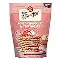 Bob’s Red Mill White Chocolate & Strawberry Pancake/Waffle Mix, 20 Ounce (Pack of 1) - Just Add Water, Makes 32-40 Pancakes per Bag
