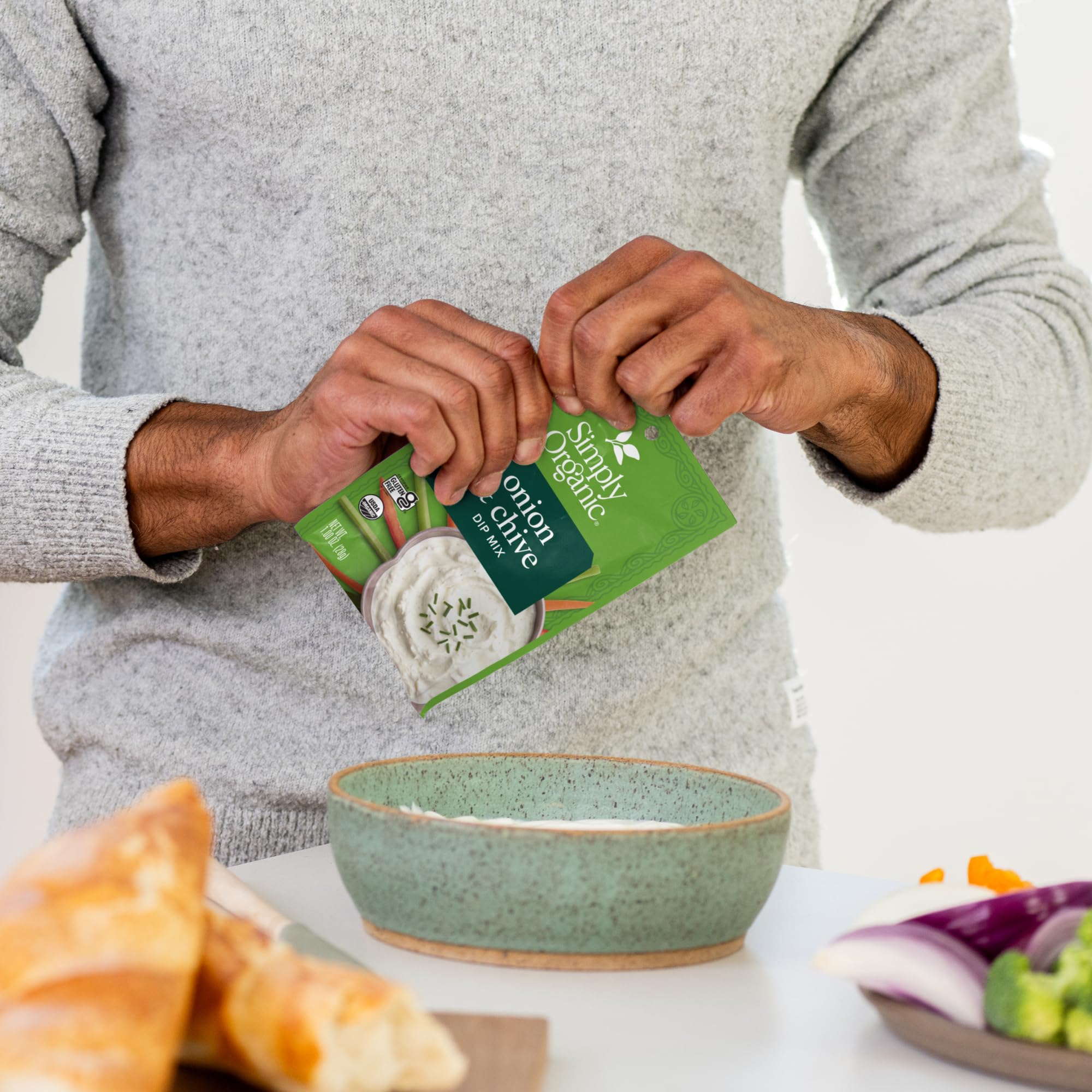 Simply Organic Onion & Chive Dip Mix, Certified Organic | 1 oz