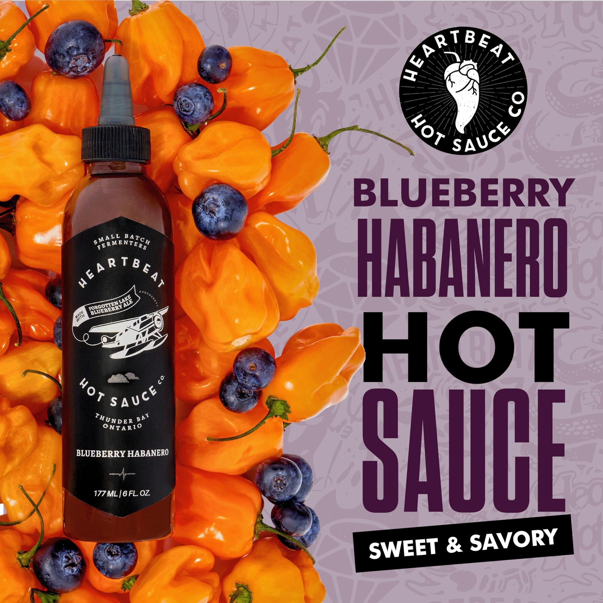 Heartbeat Hot Sauce Co. | Blueberry Habanero, 6 oz.