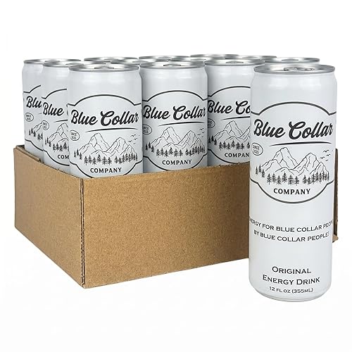 Blue Collar Company Essential Energy Drinks, 12 Fl Oz (Pack of 12) - Original Flavor