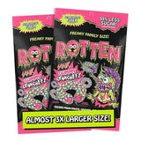Rotten Sour Gummy Cruncheez - Low Sugar, Low Calorie, 5g Gut-Friendly Prebiotic Fiber, Gluten Free Candy, No Artificial Dyes - 5.3 oz Share Pack [2