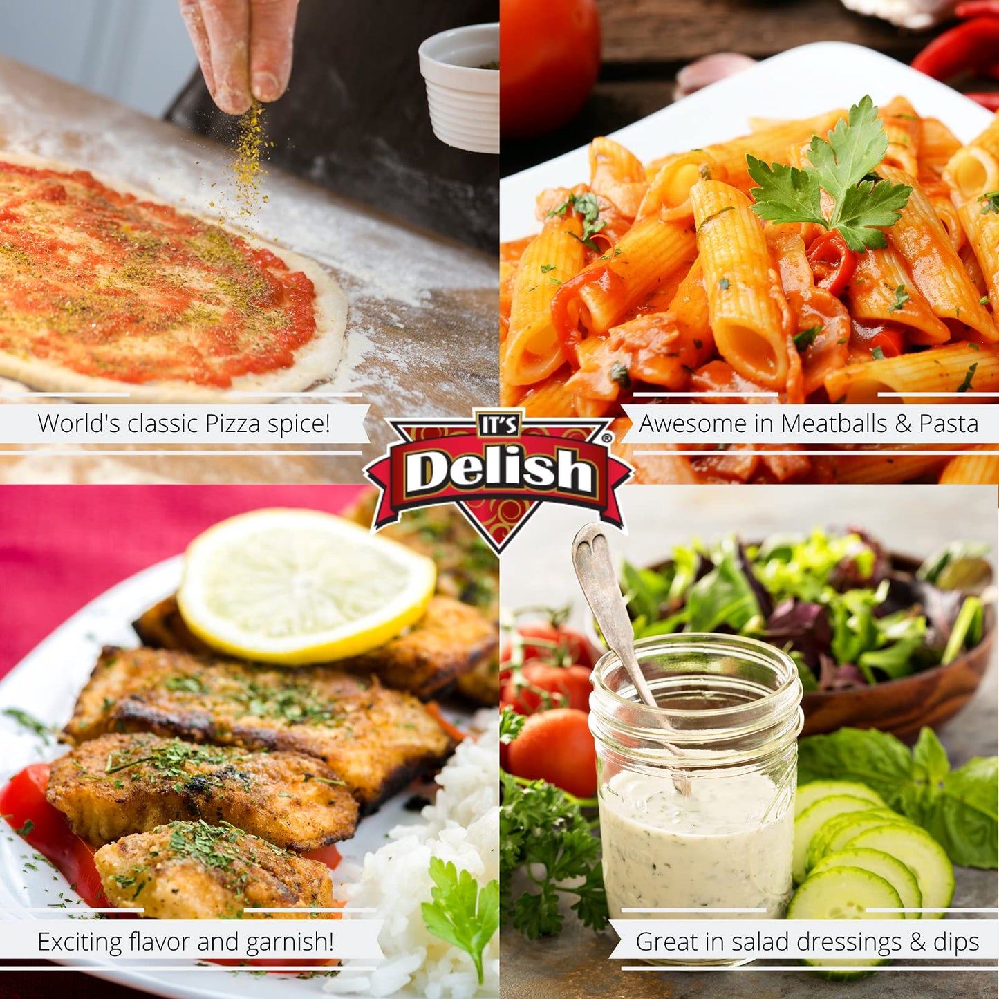 Dried Oregano Leaves by It's Delish, 9 Oz Jumbo Container Bulk Jar - Classic Italian Style Seasoning - Sprinkle on Pizza, Pasta, Stews, Soups, Fish