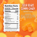 Sour Bears Gummy Candy | 1 Pound Bag | Orange Sour Candy | Vegan Gummies | Gummy Candies for Party Favors, Buffets, and Goodie Bags | Gelatin Free