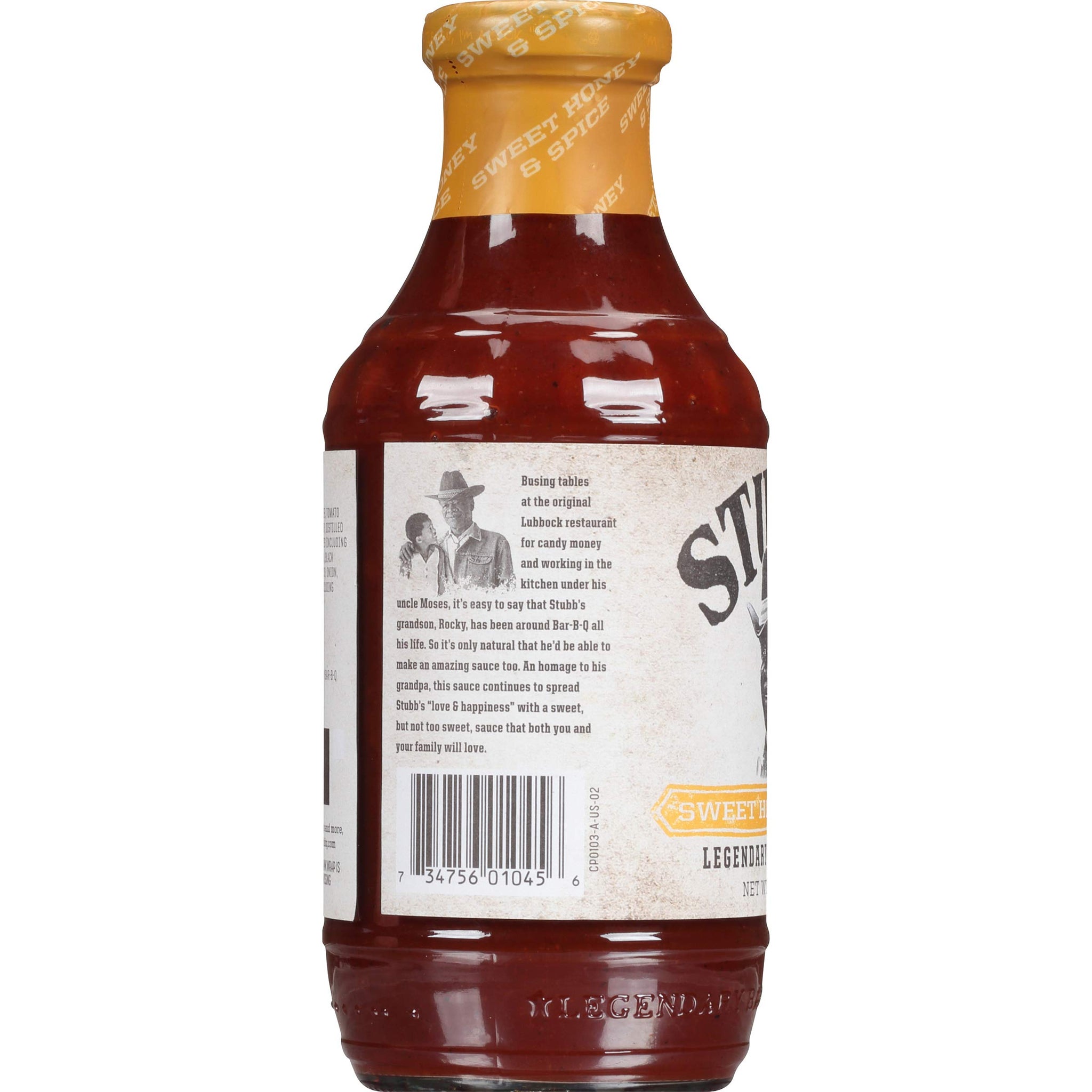 Stubb's Sweet Honey & Spice Legendary Bar-B-Q Sauce, 18 OZ