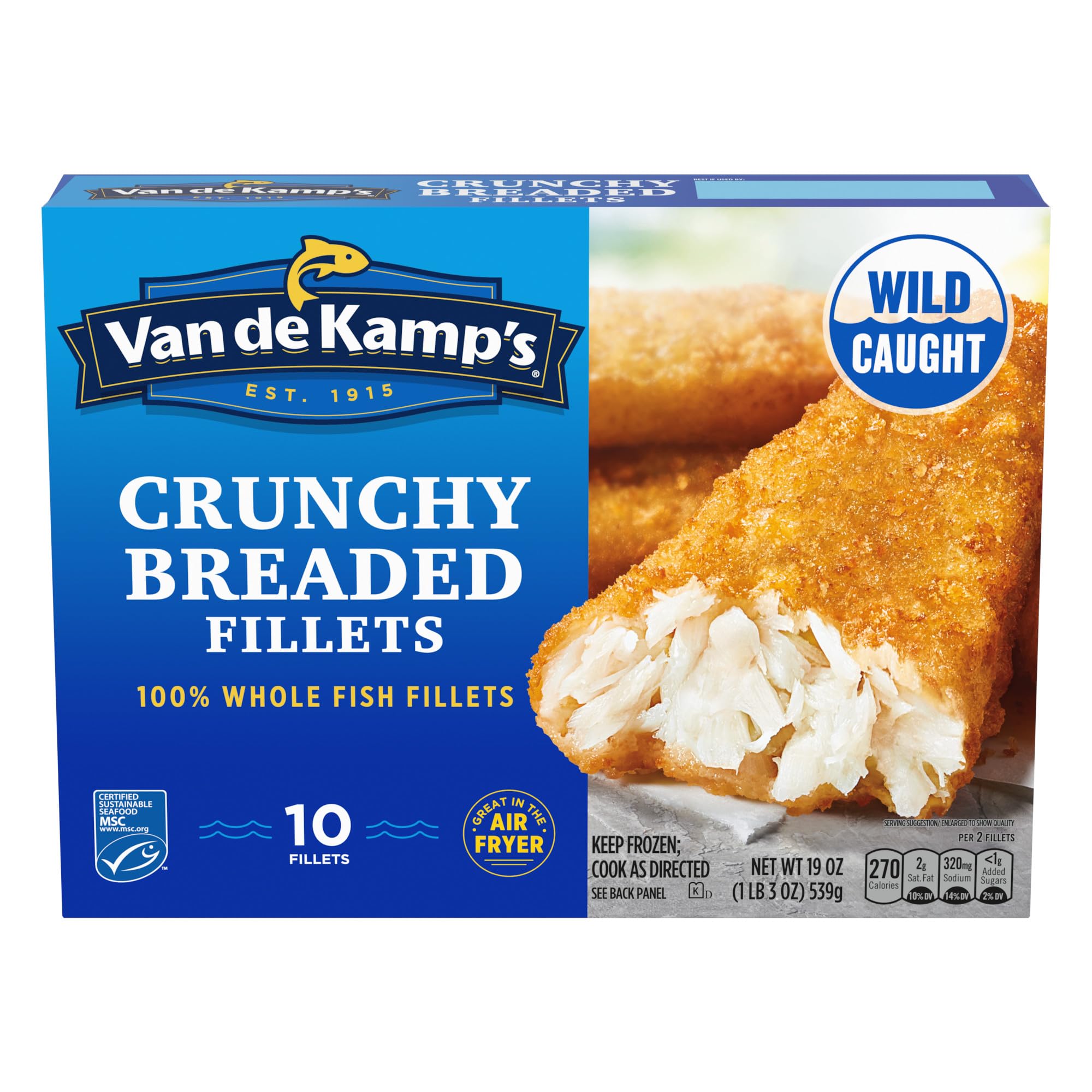 Van de Kamp's Crunchy Fish Fillets, 19 oz (frozen)