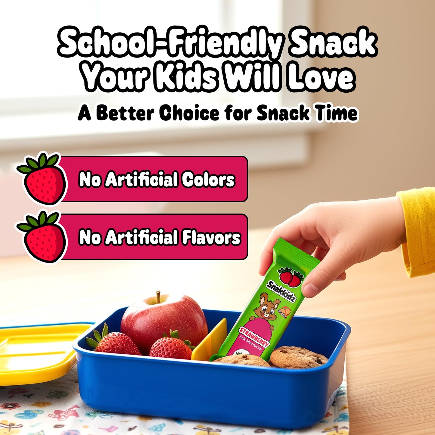 Snakkidz Fruit Filled Oat Bar Minis, Great for Lunchboxes & On the Go Snacking, Naturally Gluten Free, Soft Baked Breakfast Bar for Kids
