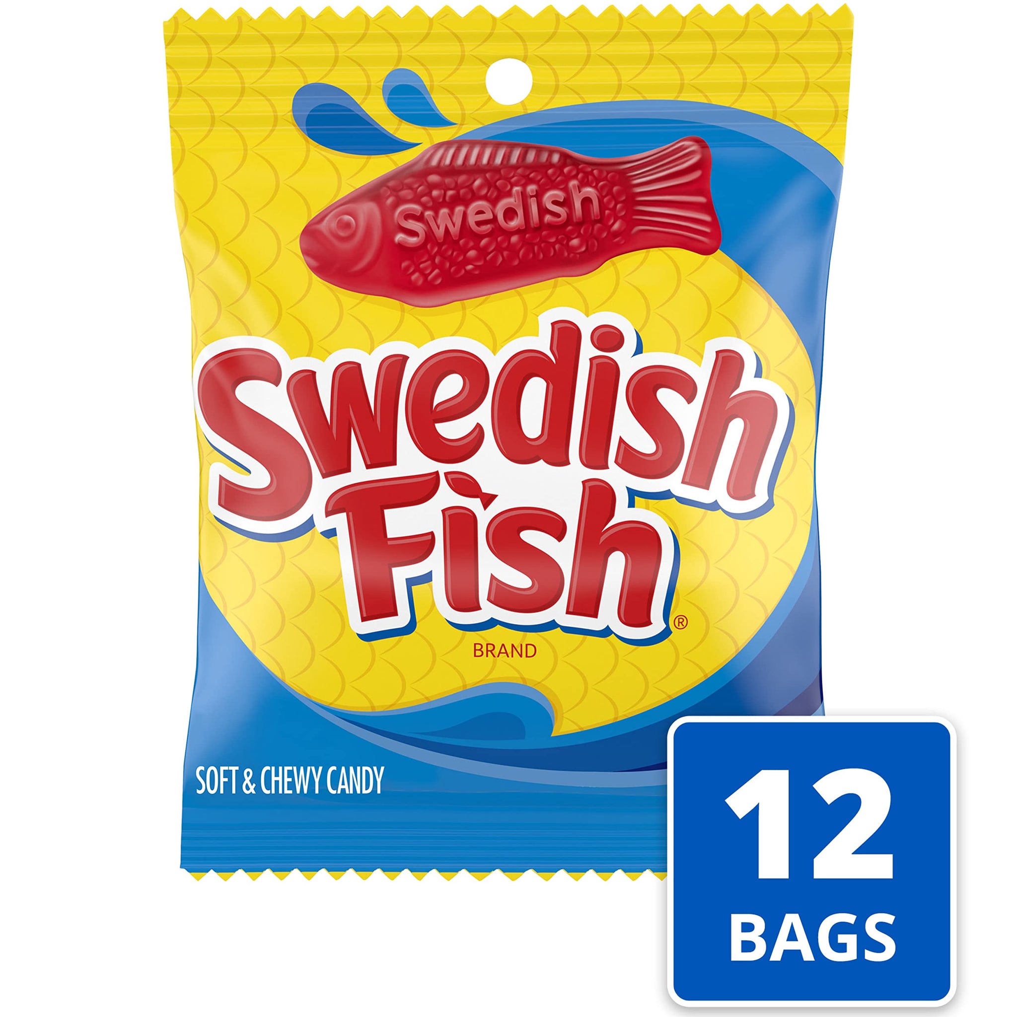 SWEDISH FISH Soft & Chewy Candy, 12- 5 oz Bags