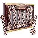 Christmas Caramel Candy Spoons, Hot Chocolate and Coffee Stirring Sticks, 12 Total Pieces