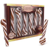 Christmas Caramel Candy Spoons, Hot Chocolate and Coffee Stirring Sticks, 12 Total Pieces