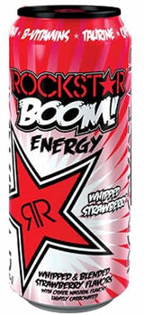 Rockstar Boom Energy - Whipped Strawberry - 16oz. (Pack of 4)