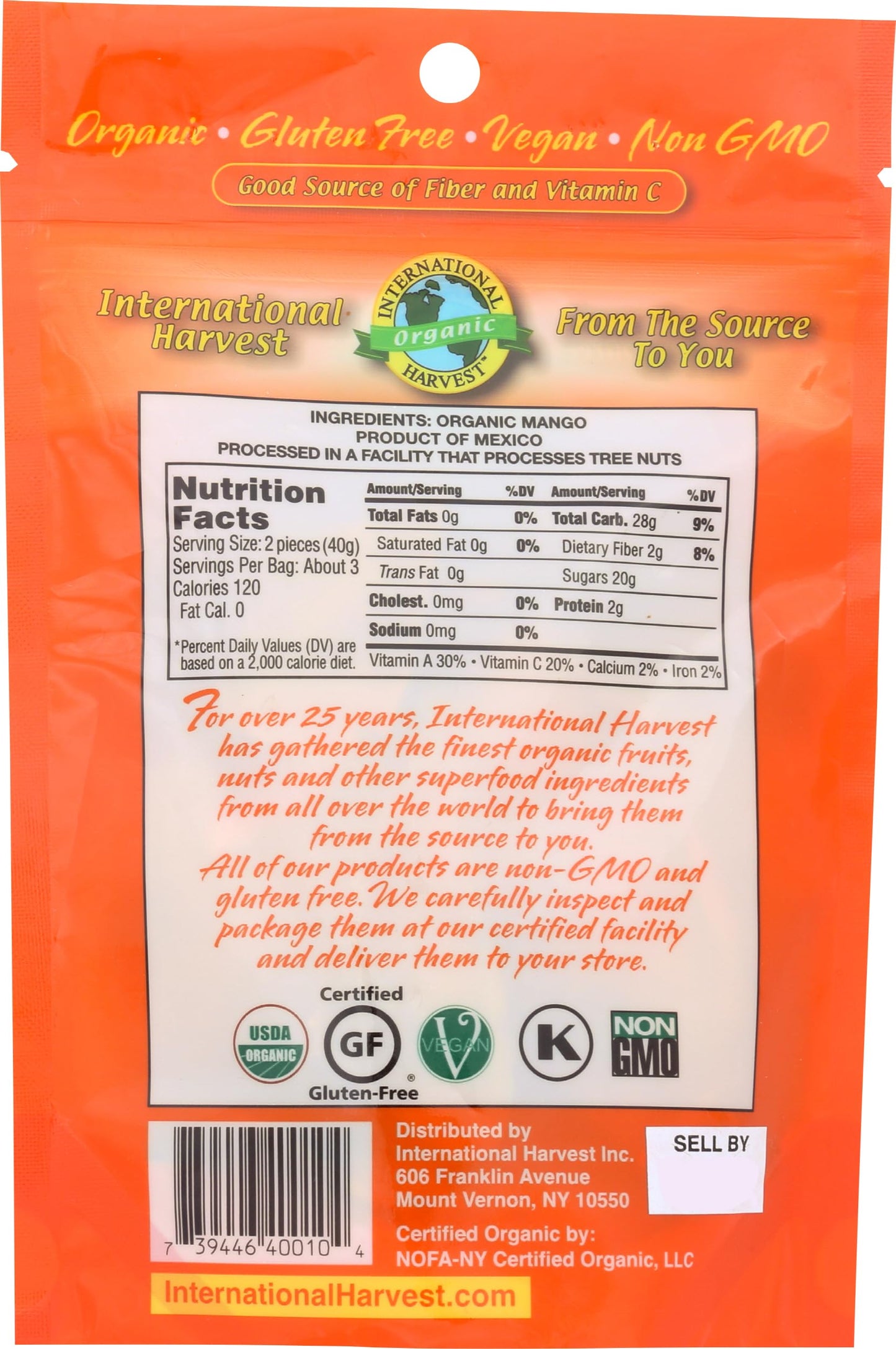Organic Dried Mango (4 ounce)