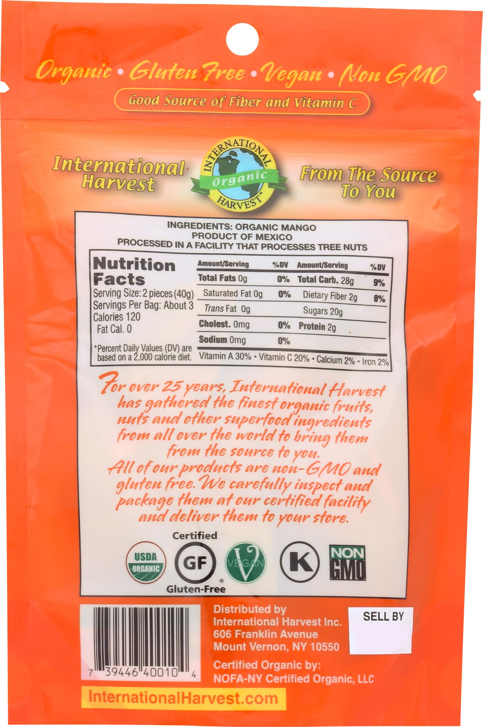 Organic Dried Mango (4 ounce)