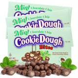Mint Chocolate Chip Bite Sized Edible Cookie Dough, Creamy Coating, Dessert and Ice Cream Toppers, 3.1 Ounces (Pack of 3)