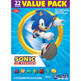 Sonic The Hedgehog Fruit Flavored Snacks, Treat Pouches, Gluten Free Snack, Value Pack, 22 Ct, 17.6 oz