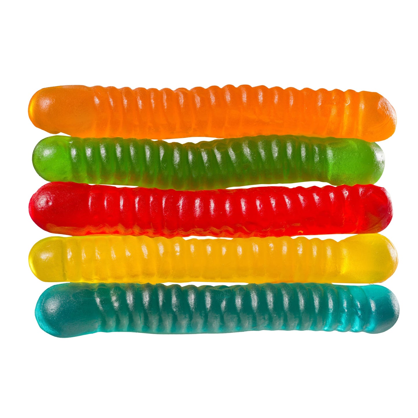Smarty Stop Gummy Worm Candy - Edible Fruity Flavored Confectionery Snack (Assorted Fruit Worm, 2 Pound (Pack of 1))