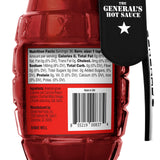 The General's Hot Sauce, Reaper Actual, 6 oz, Carolina Reaper, Cayenne, Chipotle Peppers, 5/5 Heat Rating, Natural Spicy Sauce for Wings, Ribs, BBQ