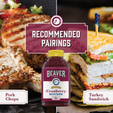 Beaver Brand Cranberry Mustard 13oz, Sweet & Tangy Mustard with Cranberries and Honey