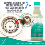 XionLab Safer, Greener Drain Clog Remover - Industrial-Strength Liquid Drain Cleaner for Hair & Grease - Septic Safe, Odorless, Biodegradable
