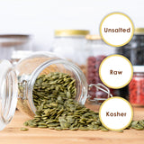 Jaybee’s Nuts Raw Pumpkin Seeds 5 LB - Unsalted Pepitas | High-Protein Healthy Snack | Kosher | Keto, Vegan, Paleo | Perfect for Salads, Baking
