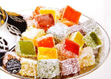 Hacizade Turkish Delight With Mixed Fruit Coconut Covered 454gr, (1 pound)