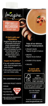 Imagine Creamy Soup, Portobello Mushroom, 32 oz.