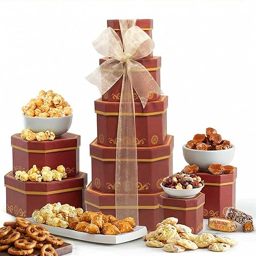 Gift Basket with Assorted Sweets, Cookies and Nuts