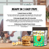 Glassy Brown Cookies - Banana Pudding Cookie Mix | Soft Cookies Variety Pack | Banana Flavor Edible Cookie Dough Bites | Butter Cookies With No Preservatives | Banana Baking Mix Pack - 14.6 OZ (416g)