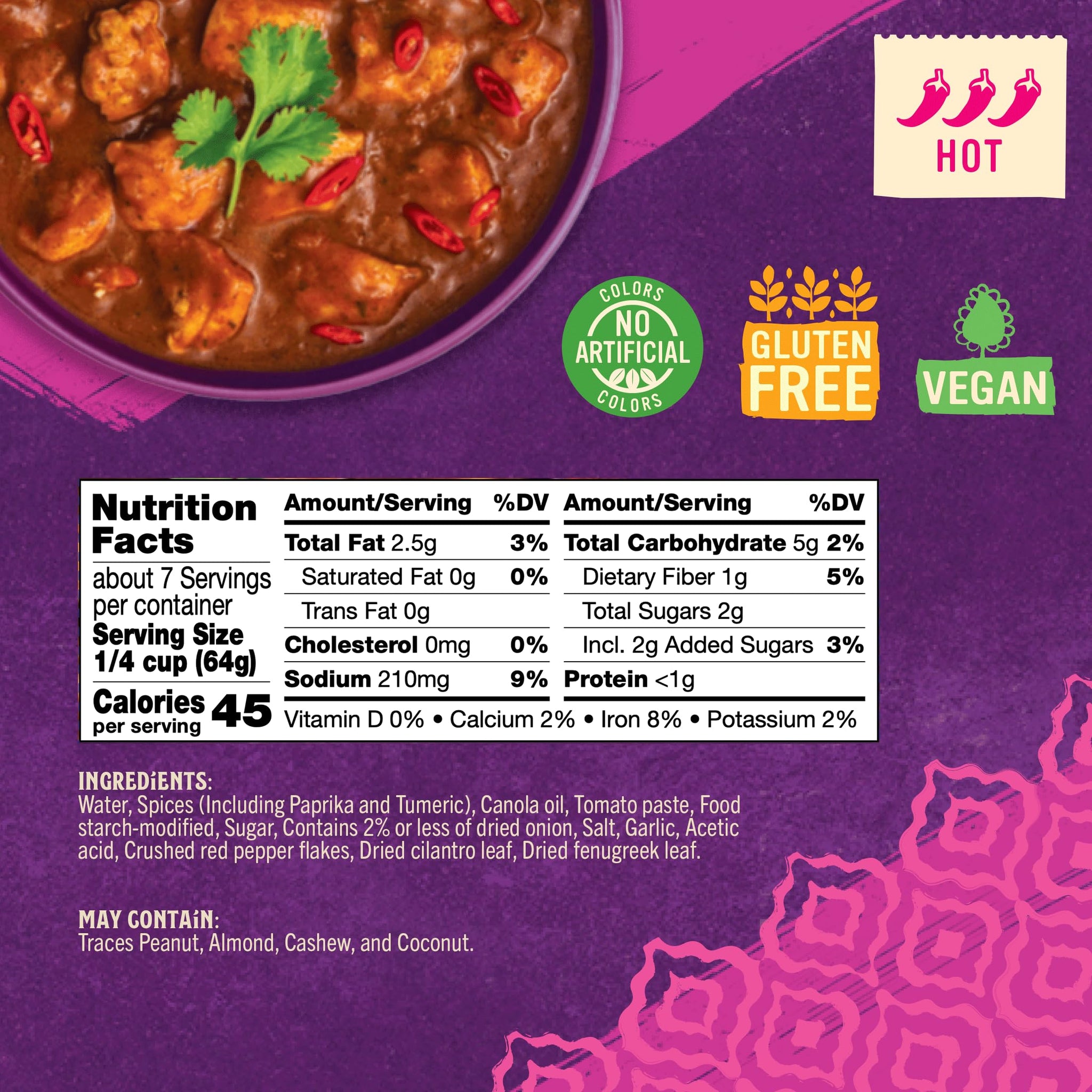 Patak's Spicy Vindaloo Simmer Sauce, Extra Curry, Made with Tomato Paste, Chile & Spices, Gluten-Free & Vegan Indian, Perfect for Chicken, Lamb